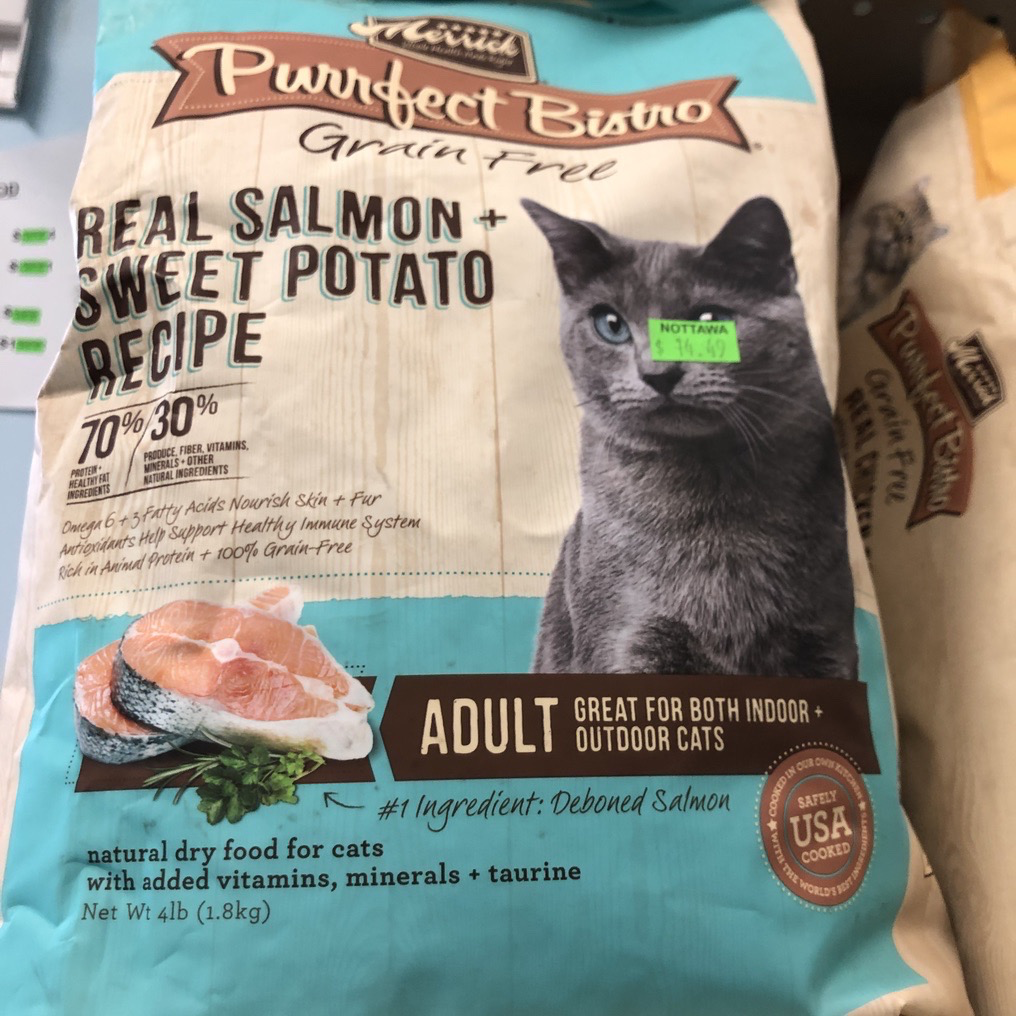 Merrick 4lbs Purrfect Bistro Grain Free Healthy Adult Salmon Recipe