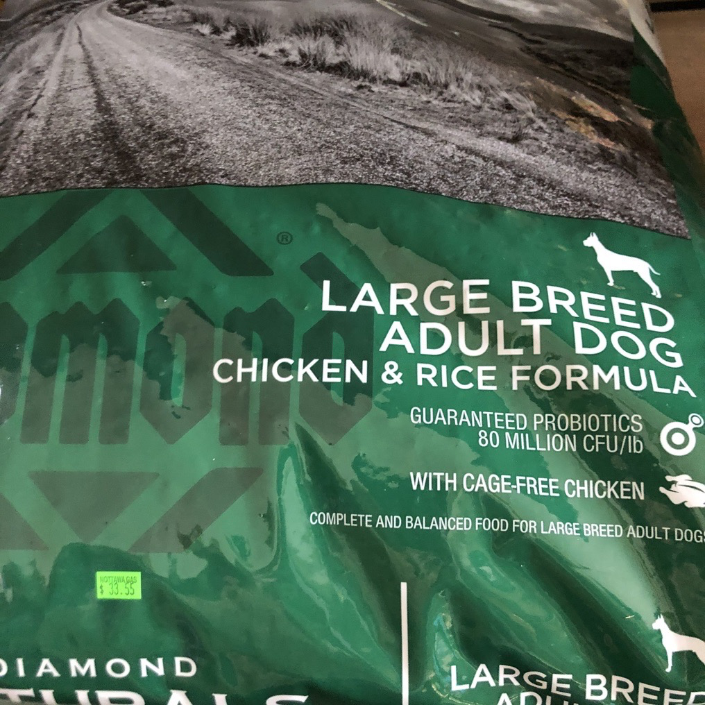 40lb Diamond Naturals Chick/Rice Large Breed Adult 60+ Bag