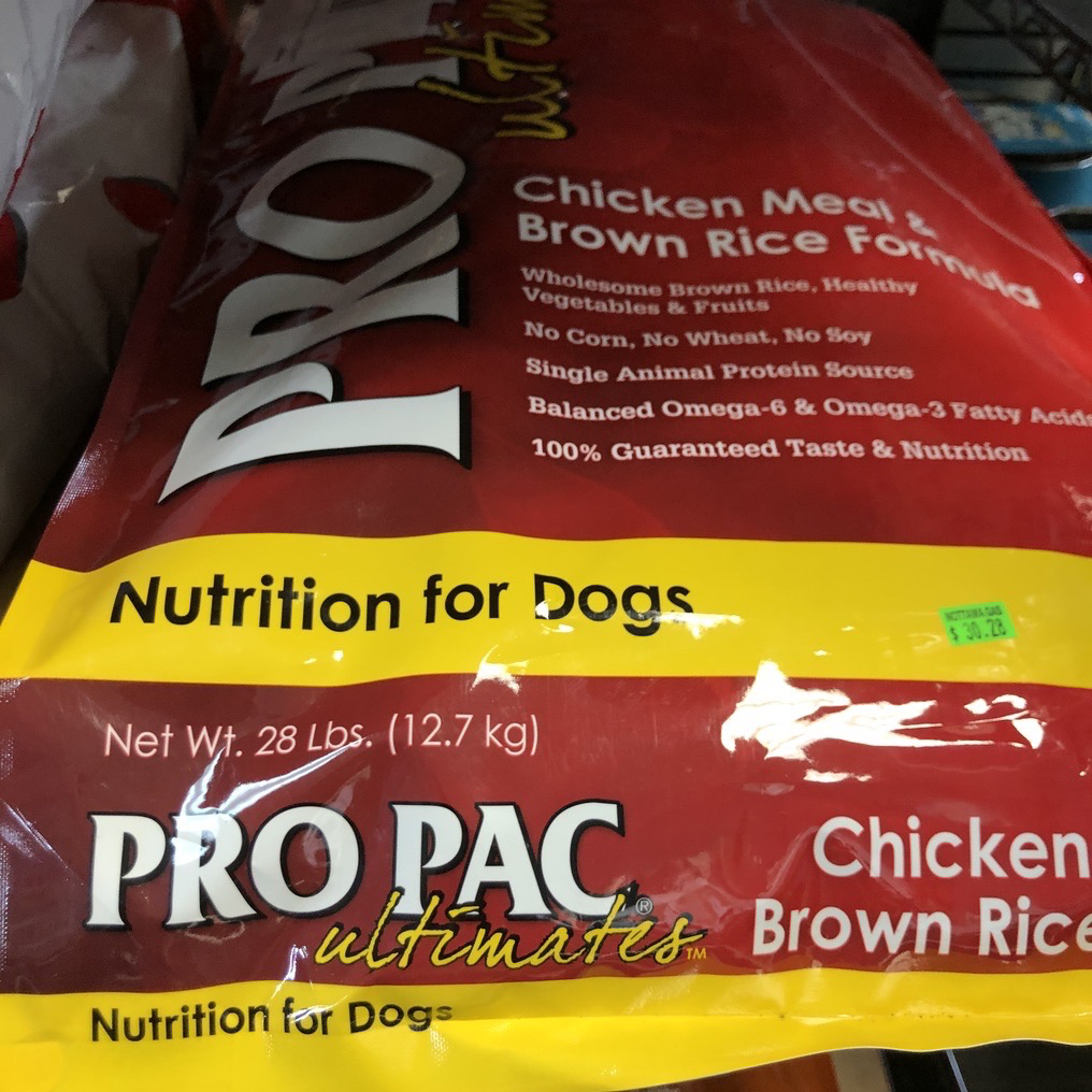 28lb PRO PAC Adult UltimatesChicken Brown Rice  26/15