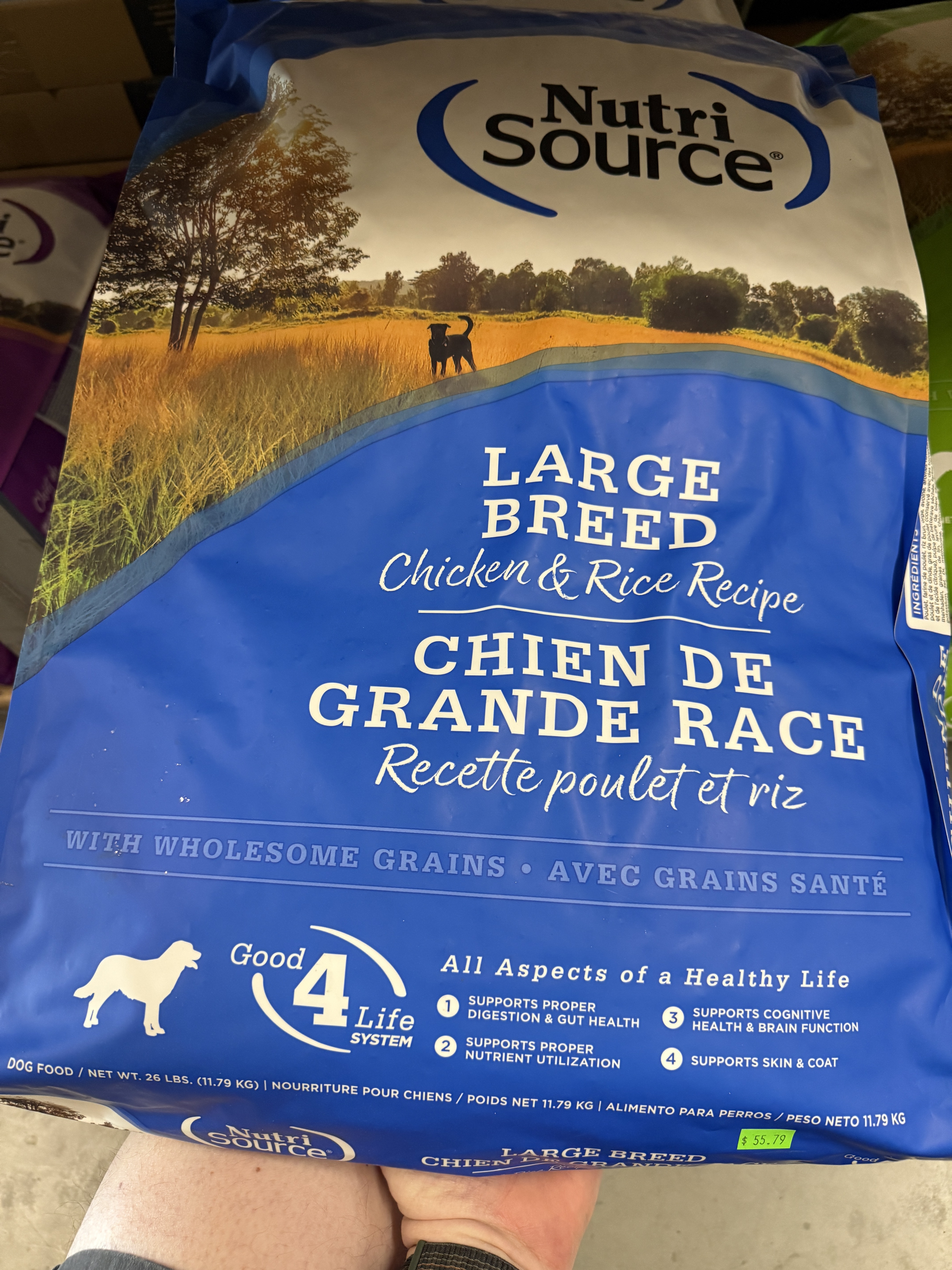 Nutri Source Large Breed Adult Chicken & Rice 26lb