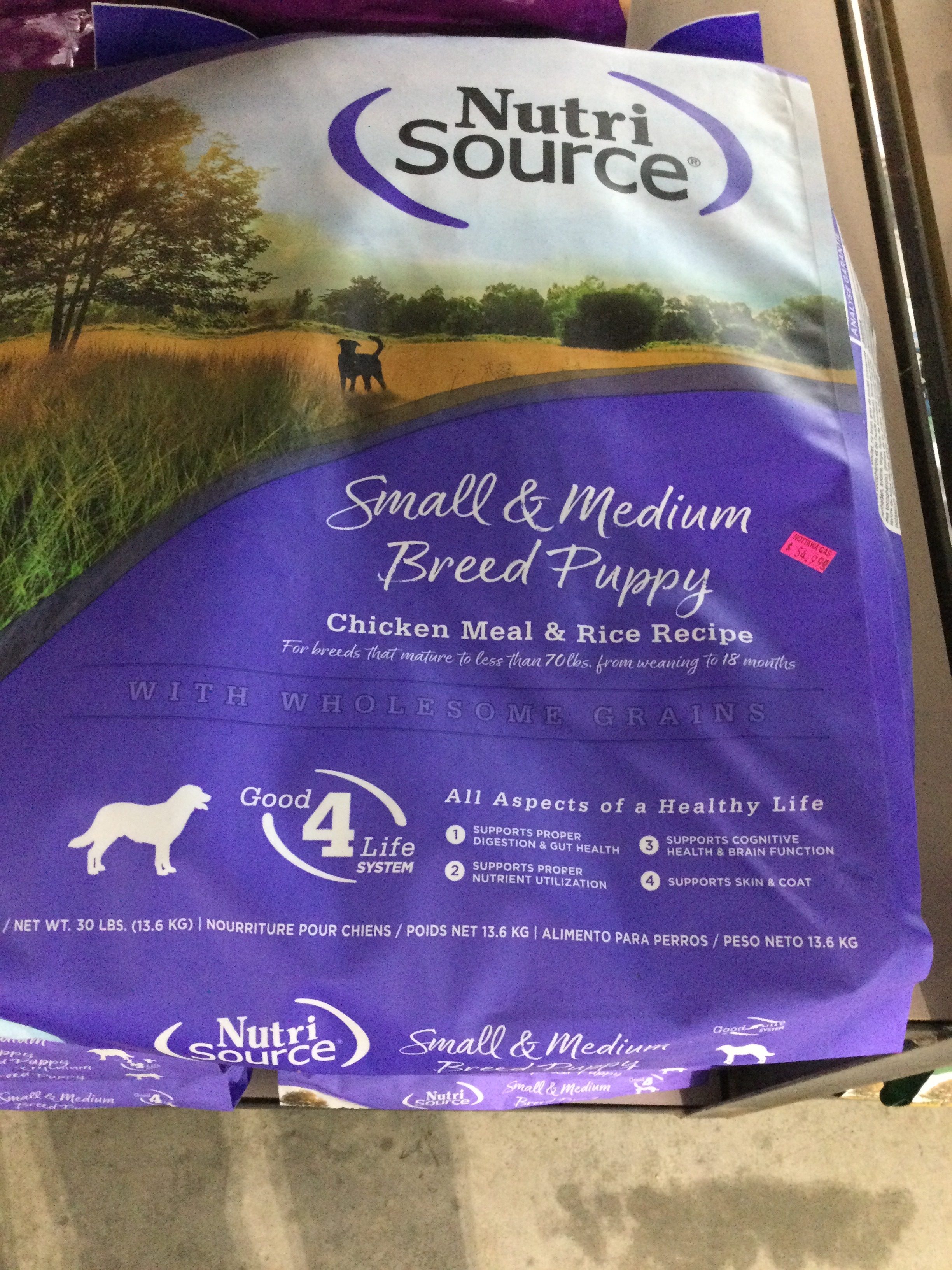 Nutri Source 26lb Small & Medium Breed Puppy Chicken & Rice Formula