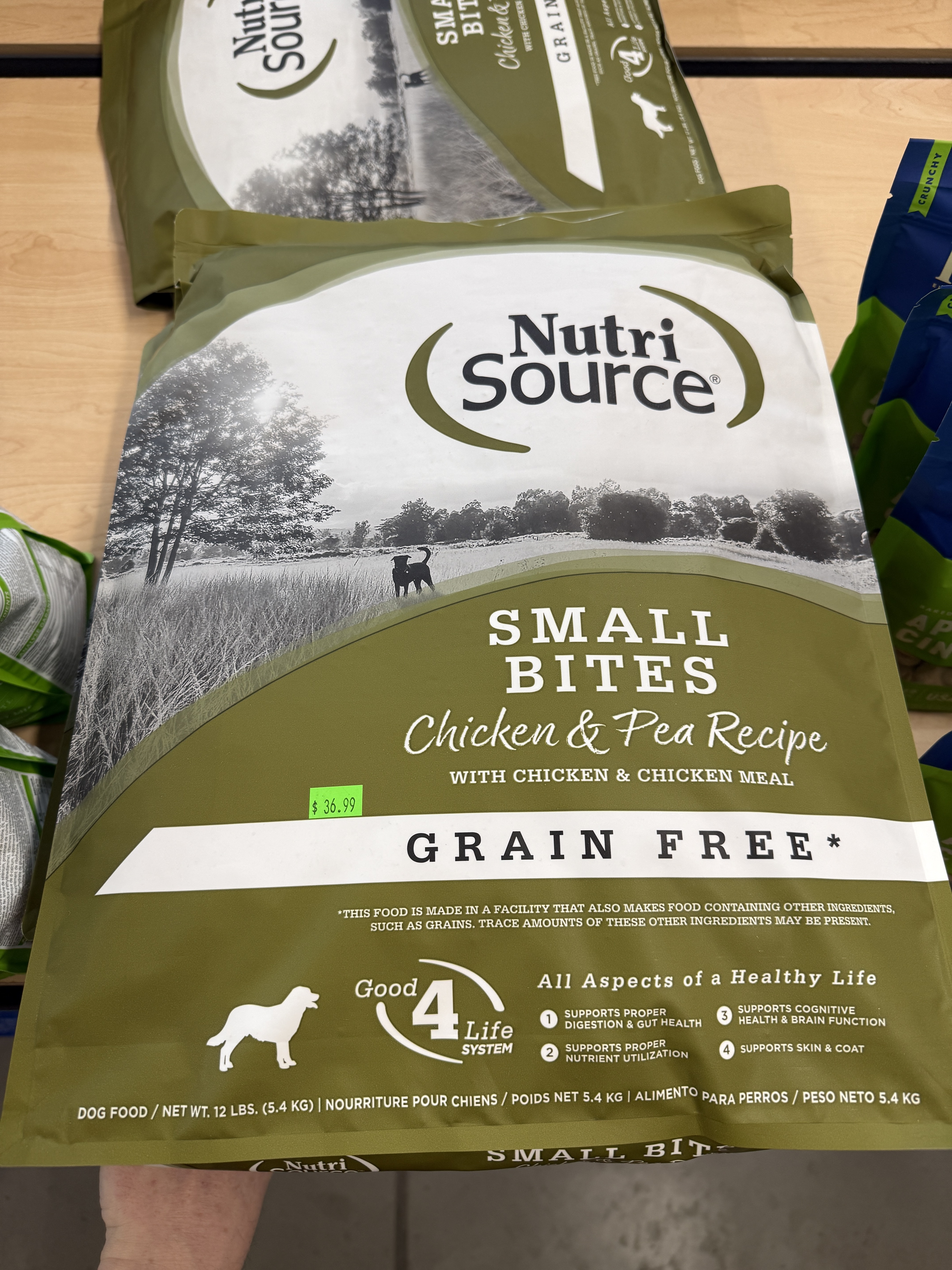 Nutri Source 12# G.F. Small Bites Chicken/Pea Dog Food