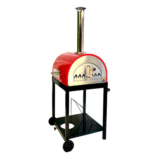 WPPO Hybrid 25" Wood/Gas  Fired Pizza Oven Red