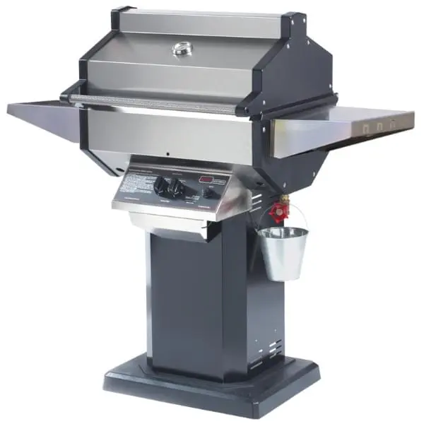 Phoenix Grill - Stainless W/ Cast Al End Caps-  Black Column