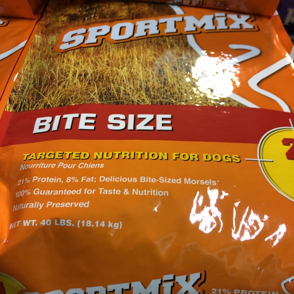 40lb Sportmix 21/8 Bite Size  Dog Food Orange Bag