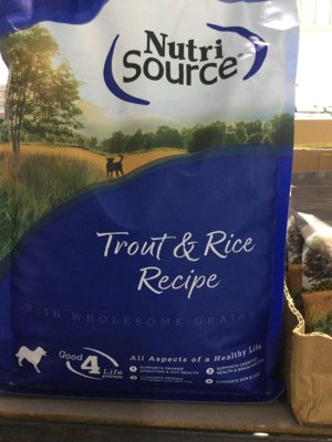 5lbs Nutri Source Trout and Brown Rice Dog Food