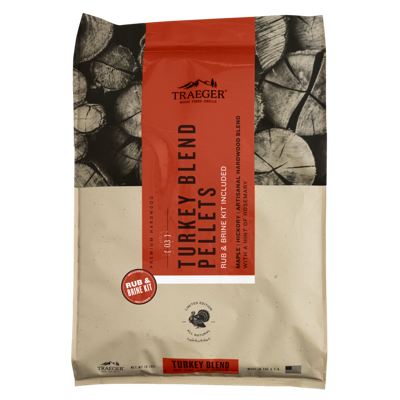 18 LB Traeger Turkey Blend Pellets w/Brine & RubKit