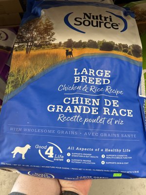 Nutri Source Large Breed Adult Chicken & Rice 26lb